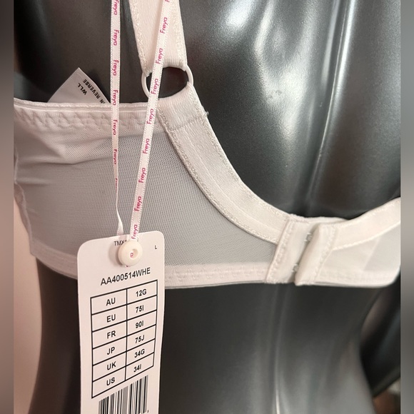 NWT Freya White Lace Plunge Bra size 34L - Picture 5 of 7